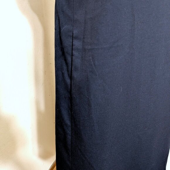 Vintage Navy Blue Shift Pocket Dress SZ L - Picture 2 of 3